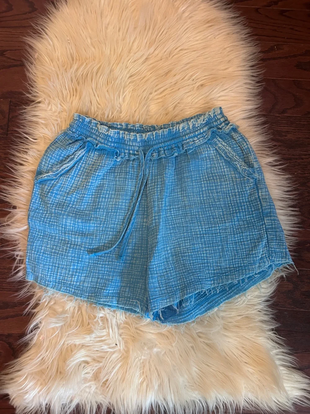 Zenana outfitters Mineral Frayed Hem Washed Shorts